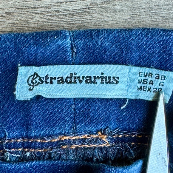 Stradivarius Dark Wash Stretch Jeggings Skinny Fit Size 6 - Picture 5 of 13